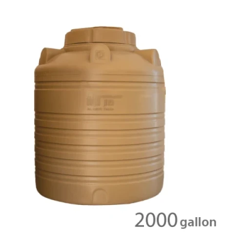 خزان مياة العامر عمودي  2000 جالون بني 3 طبقات